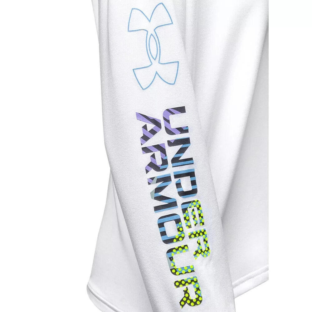 Under Armour Womens Rival Knit Terry Hoodie White Black Nova, XXL - Picture 3 of 4